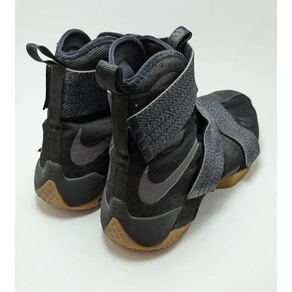 Mens Nike LeBron Soldier 10 SFG Black‎ Gum Basketball Shoes 844378-009 Size 15